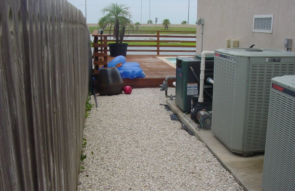 EXISTING SIDE YARD IS GRAVEL